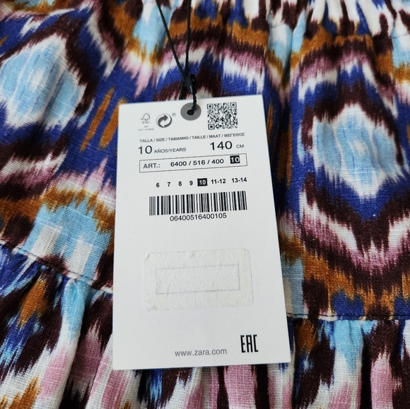NWT Boho style girl Zara skirt size 10 - Picture 2 of 5